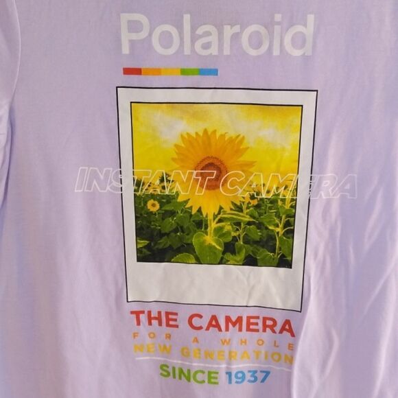 Womens Graphic Polaroid Lounge Pajama Shirt - Picture 2 of 4